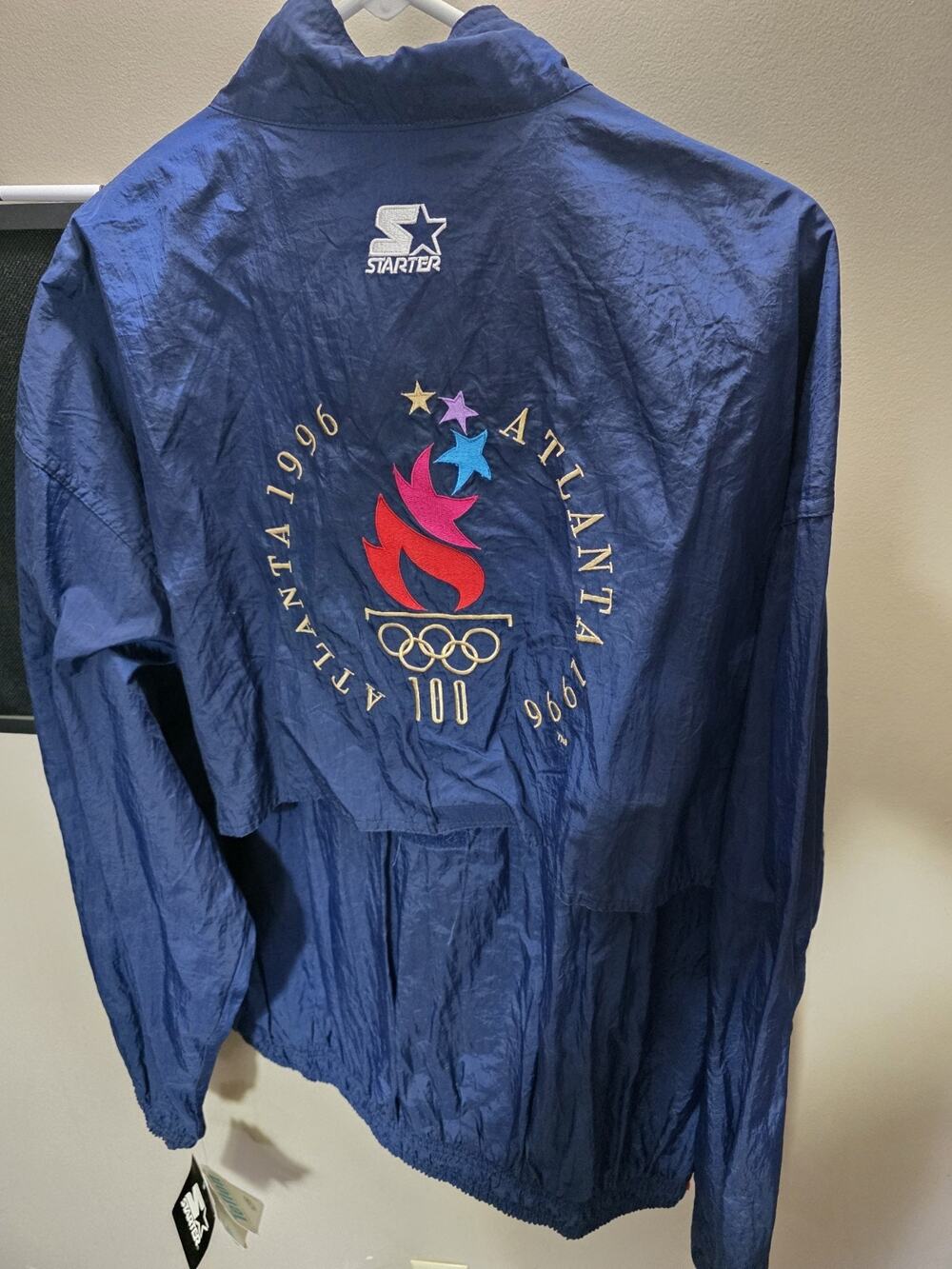 Atlanta 1996 Starter Olympic Collection Vintage Windbreaker Jacket 2XL NWT Vent